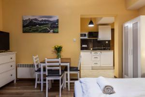 Kuchyňa alebo kuchynka v ubytovaní udanypobyt Apartamenty Przy Dolinach A i B