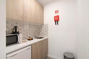 Kuchyň nebo kuchyňský kout v ubytování Apartamento Seashel