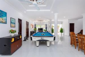 a living room with a pool table in it at A5 Ngọc Tước - Villa Hồ Bơi Gần Biển Bãi Sau - Free Bida + Karaoke in Vung Tau