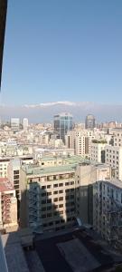 サンティアゴにあるAlojamiento Santiago Centro Chileの建物のある大都市の景色