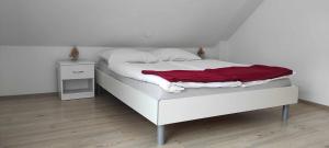 Un pat sau paturi într-o cameră la Apartmaji Boštjan Pristavec