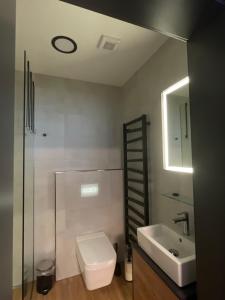 Koupelna v ubytování Apartmány Svatý Mikuláš
