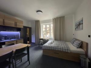 Postel nebo postele na pokoji v ubytování Apartmány Svatý Mikuláš