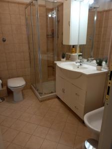 Koupelna v ubytování BILOCALE VIA CURZI centralissimo