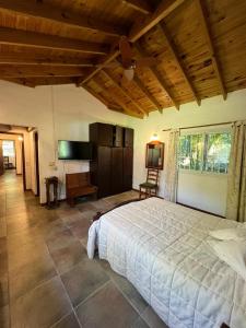 a bedroom with a large bed in a room at ESPINILLO 773 a 80 mts DEL GOLF CARILO in Ostende