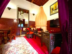 Posezení v ubytování Riad La Perle Rouge