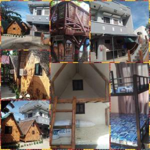 un collage de diferentes fotos de una casa en Kua's Pad Batangas Room en Lian