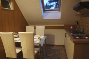 Kuchyň nebo kuchyňský kout v ubytování Appartements Kronig