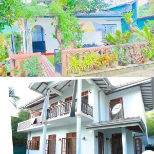a house before and after remodeling at Sanasuma Villa in Bentota