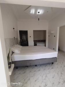 1 dormitorio con 1 cama grande en una habitación en DE LUXE, en Porto Novo