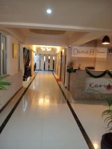 a hallway of a building with a hallway at Spacious Studio in Kileleshwa Nairobi in Nairobi