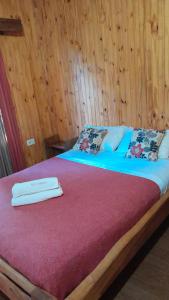 Postel nebo postele na pokoji v ubytování Cabañas Raíces Pampeanas + 37 fotografií
