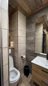 a bathroom with a toilet and a sink at RESIDENCE GRAND COCOR -Studio 25 m2- in Val-d'Isère