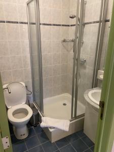 Koupelna v ubytování Hotel Monika