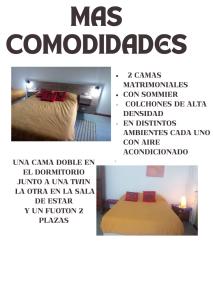 a flyer for a room with two beds at RAIZ DEL CIELO, entre 2 jardines de ensueño in Cordoba