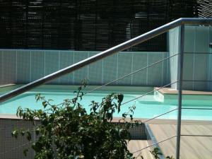a swimming pool with a plant in front of it at Hotel Posa Posa in Positano