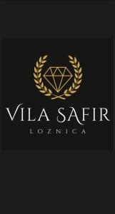 un logo pour un magasin de bijoux avec un diamant en or dans l'établissement Vila Safir, à Loznica