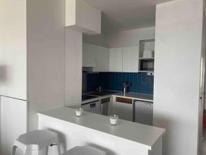 Kuchyň nebo kuchyňský kout v ubytování 029- Appart 1 chambre, vue sur Mer, 1ère ligne *
