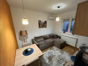 a living room with a couch and a table at Paulina Apartments in Čačak