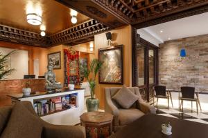 A seating area at Hotel Tibet
