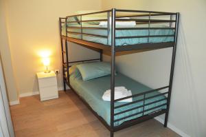a couple of bunk beds in a room at Apartamenticos Plaza del Pilar I in Zaragoza