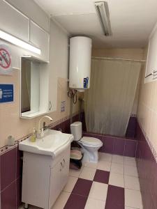 Vonios kambarys apgyvendinimo įstaigoje Orom hostel