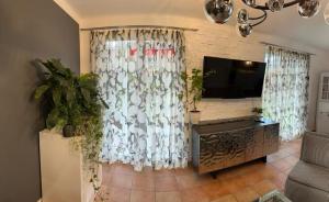TV a/nebo společenská místnost v ubytování Wohnung 5 mit Garten und sonniger Terrasse