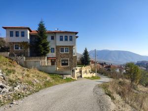 a house on the side of a road at The Watch Tower A in Siátista