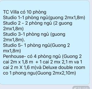 une capture d'écran d'un téléphone portable avec un mauvais numéro de téléphone dans l'établissement Casa Vi Mia, à Ấp Thiện Sơn