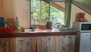 Kuchyň nebo kuchyňský kout v ubytování Studio Rava 1 Room Fare Tepua Lodge