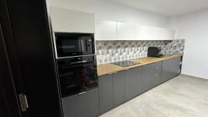 Kuchyň nebo kuchyňský kout v ubytování Casa Orhideea