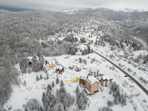 uma vista aérea de um resort na neve em Glečer Kop, apartment A14 em Kopaonik