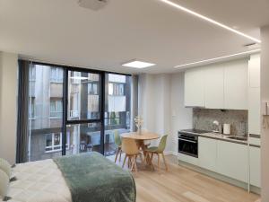 Kuchyň nebo kuchyňský kout v ubytování Apartamentos Centro Oviedo Caveda