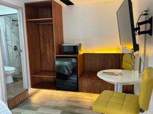 TV a/nebo společenská místnost v ubytování Hotel DABA