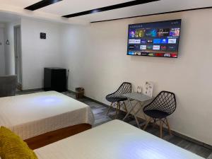 TV a/nebo společenská místnost v ubytování Hotel DABA