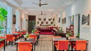 Χώρος καθιστικού στο Boutique Indochine d'Angkor