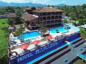 uma vista aérea do hotel micah zvezda resort em Hotel Marazul em Cananeia