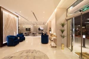 Χώρος καθιστικού στο Maskan Alhadeqh Serviced Apartments
