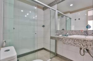 Koupelna v ubytování Flat com Varanda-Pampulha