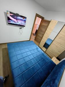 a room with a bed and a flat screen tv at Borovi 3, apartman 3 in Divčibare