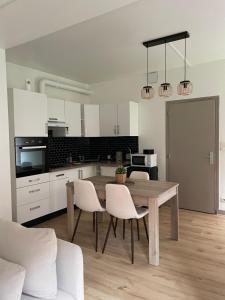 Kuchyň nebo kuchyňský kout v ubytování Charmant appartement avec terrasse et parking - Centre ville