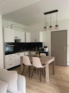 Kuchyňa alebo kuchynka v ubytovaní Charmant appartement avec terrasse et parking - Centre ville + 24 fotografií