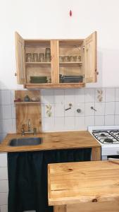 Kuchyň nebo kuchyňský kout v ubytování Casita Iemanjá
