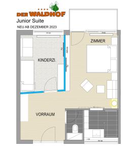 a floor plan of a unit at Hotel Der Waldhof in Zell am See