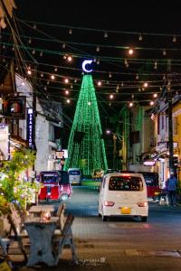 a christmas tree in the middle of a city at Southern Comforts - Galle Fort in Galle