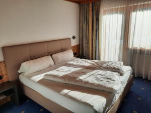 - une chambre avec un lit dans l'établissement Haus Paznaun, à Kappl