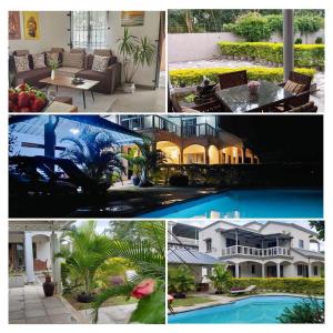 a collage of photos of a house and a pool at Serenity Villa in Balaclava