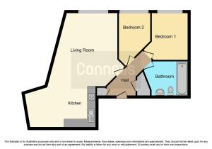 een plattegrond van een huis bij Discover Comfort and Style - Your Elegant Stay Offers a 2-Bedroom Haven with Free Parking and Coffee! in Birmingham