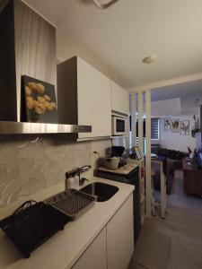 una cucina con lavandino e piano di lavoro di Azure North Staycation by 7TwentySix CRIB a San Fernando