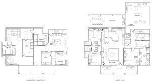 a floor plan and elevation of a house at Season 4 Escape - Managed by Gr8Escapes in Massanutten +111 photos